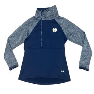 UNDER ARMOUR x NOTRE DAME Womens M ColdGear 1/2 Zip Performance Jacket Irish